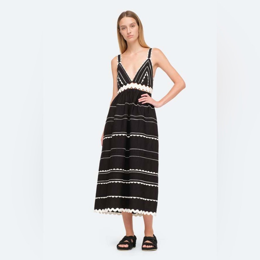 SEA Ryleigh Ric Rac Midi Dress - Picture 3 of 10